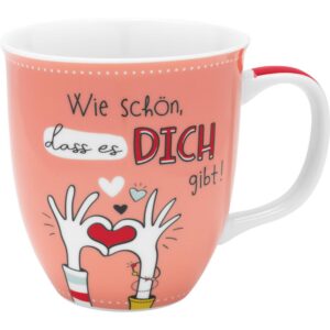 H:) PPY life Kaffeetasse Wie schön Geschenk für Paare Porzellan 40 cl
