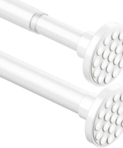 Gardinenstange ohne Bohren Teleskop für Badezimmer 85-220cm Weiß Φ32mm