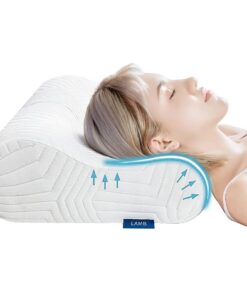 Höheneinstellbares Memory Foam LAMB Nackenkissen für Seitenschläfer mit Antischnarcheffekt | Ergonomisches LAMB Memory