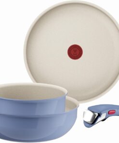 Tefal Ingenio Serenity Kochgeschirr-Set 4-teilig, Antihaftversiegelung, spülmaschinengeeignet, für jede Herdart, Blue Sa