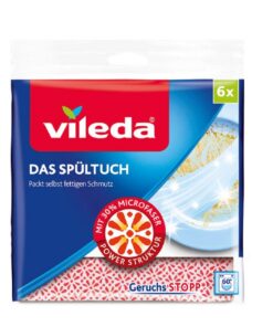 Vileda Spültuch 34x34 cm, 6er Pack - Reinigung ohne Anstrengung für die gesamte Familie -Compact by Design