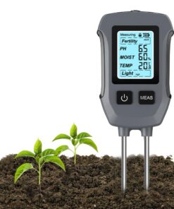Uzoli SGS13 5‑in‑1 Bodentester – PH‑Wert & Bodenfeuchte, Lichtintensität & Temperatur messen – für Garten, Rasen & Pflan