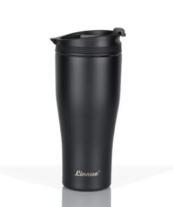 Linnuo Thermobecher Kaffeebecher to go edelstahl 380ml | Auslaufsicher fürs Auto & unterwegs | 6h warm halten Isolierbec