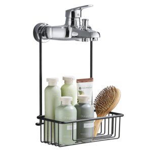 Wopeite Edelstahl Duschablage zum Hängen ohne Bohren, Shampoo Halterung für Dusche, Schwarz 25 x 13 x 35 cm