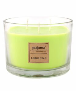 pajoma® Duftkerze Lemongras | Soja-Paraffin-Wachsgemisch | Hochwertiger Raumduft für den Heimgenuss - ca. 40 Std. Brennd