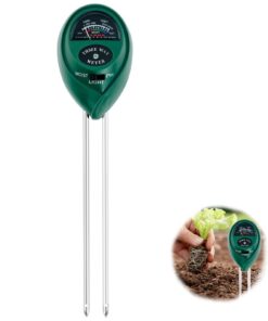 3‑in‑1 Bodentester (pH, Feuchtigkeit, Licht) für Garten & Outdoor‑Pflanzen – Keine Batterien, lange Sonde