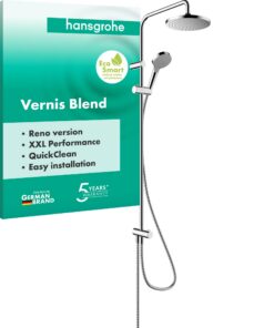 Hansgrohe Vernis Blend Wassersparendes Regenduschkits (EcoSmart) ohne Armatur, Chrom, 26099000