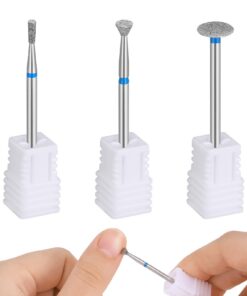 Professionelle Nagelfräser Bits 3 Stück Edelstahl für Maniküre | Gel Acryl Nagelhaut Nagelbohrer Fräser Bits 3 Stück |