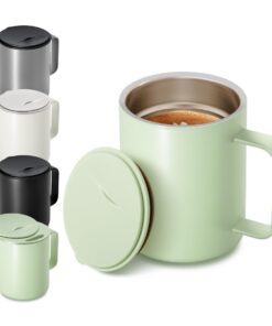 Homealexa Thermobecher Kaffeebecher zu Go BPA-Frei 316 Edelstahl Thermo Camp Mug