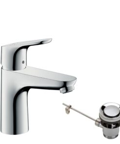 Hansgrohe Focus Wassersparender Waschtischhahn EcoSmart Zugstangen-Ablauf Chrom 31607000