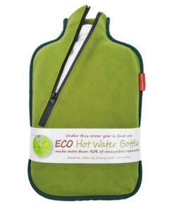 Hugo Frosch Öko-Wärmflasche 2,0l - großer, auslaufsicherer & geruchsneuter SoftshellbezugGrün -Made in Germany - mit was