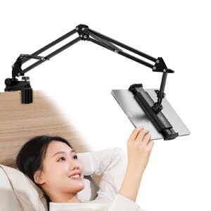 ULANZI Tablet Halterung 360° Drehbar –Ideal für Bett & Schreibtisch, starke Klemme bis 1,2 kg, passt zuiPad, Tablets & S