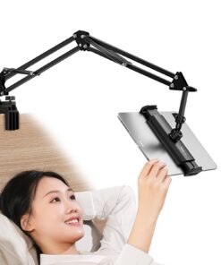 ULANZI Tablet Halterung 360° Drehbar –Ideal für Bett & Schreibtisch, starke Klemme bis 1,2 kg, passt zuiPad, Tablets & S