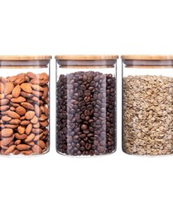 Igluu BPA-freie Vorratsgläser 900ml, robustes Borosilikatglas, 3er Set für Meal Prep, luftdichte Behälter für Kaffee, Zu