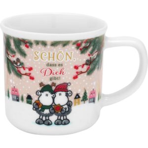 Sheepworld Kaffeetasse in Porzellan | Geschenkbox "Gibt" Weihnachten | 35 cl, 8,5 cm hoch | Spruch auf der Tasse, Winter
