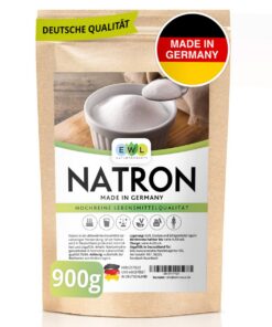 Natron Pulver, Baking Soda 900g - Hochreine Lebensmittelqualität und Deutsche Herstellung u. Abfüllung