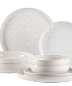 MÄSER 934062 Serie Modernes Vintage Geschirr Set für 2 Personen - maurisia Design, 8-teilige Keramik Tafelgeschirr - Hoc
