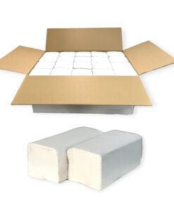 DE Healthcare Products - Papierhandtücher, zick-zack-falztes 2-lagiges Papiertuch, ideal für medizinische Anwendungen, 1