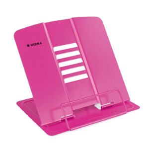 HERMA 19964 Leseständer für Kinder Pink Rosa, verstellbar und praktisch für Schule & Büro, 198 x 157 x 190 mm HERMA 1996