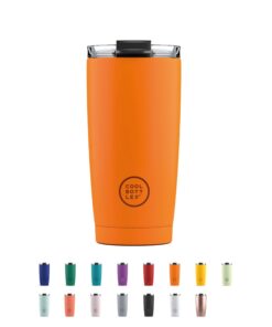 Cool Bottles - Thermobecher aus Edelstahl - 10 Stunden kalte Getränke - 550 ml - Vivid Orange - Luftdichter Deckel - Fle