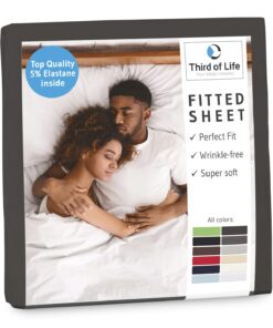 Premium Spannbettlaken 180x200 cm I Aus natürlicher und weicher Baumwolle & fussel- & faltenfrei I Atmungsaktives Bettla