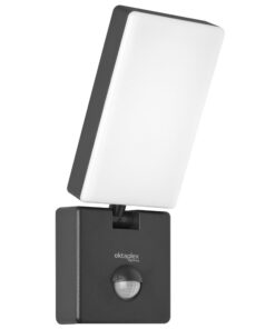 Oktaplex LED Aussenlampe Pica Motion 10W Warmweiß Anthrazit IP65 Bewegungsmelder