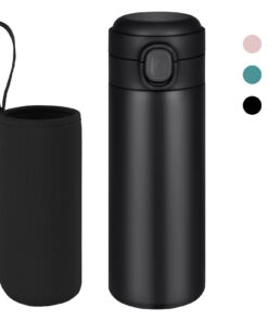 Flintronic Thermosflasche Edelstahl 450ml BPA Frei Isolierbecher