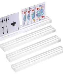 SUMTree 4 Stück Acryl Spielkartenhalter Kartenspiel Organizer für Erwachsene und Kinder Erwachsene und Kinder Spielkarte