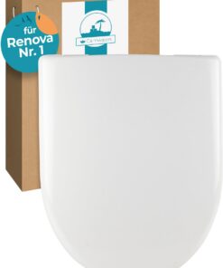 Calmwaters® Antibakterieller WC Sitz Weiß Für Keramag Renova Nr. 1, Duroplast Klodeckel Mit Absenkautomatik, 26ZZ3550