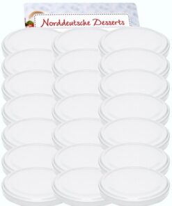 hocz 50er Set Twist-Off Ersatzdeckel To 82 Weiß für Sturzgläser 230-565 ml