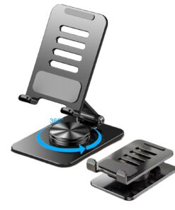 Verstellbar Handy Ständer Tisch kompatibel mit iPhone 15,14,13 Pro, iPad, Tablet 4-11'', 360° Drehbar, Multi-Winkel Eins