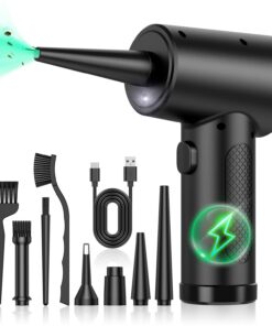 Elektrische Staubgebläse für PC-Reinigung, 91000 U/min Druckluft, 3-Gang Einstellung, Tastaturreinigung, Elektronik, Sof