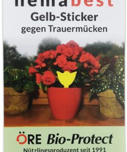 nemabest® Gelb-Sticker gegen Trauermücken - giftfreie Gelbfalle für Haus- und Gartenverwender - ideal zum Abschrecken ve