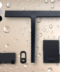 DEKAZIA® Duschabzieher Schwarz - Silikon Wasserabzieher für Dusche - praktisch für Badegäste und Familien im Badezimmer