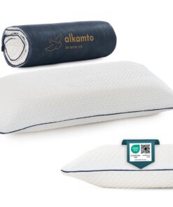 Alkamto Memory Foam Kopfkissen 70x45 cm – Ergonomisches Stützkissen für Rücken- und Seitenschläfer – Oeko-Tex Zertifizie