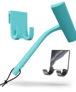 BEIGOLD Maritim Blau Duschabzieher - 23 cm breit OHNE Bohren - Robuste Bad Accessoires mit Edelstahl Kern - extra robust