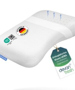 Orthopädisches Nackenkissen LIORA, Ergonomisches Kopfkissen mit Memory Foam, HWS Kissen für Seitenschläfer | Orthopädis