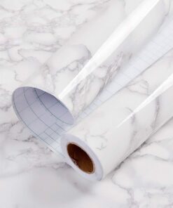 Hode Marmor Folie Weiß Selbstklebend für Küche und Möbel Global Recycled StandardClimatePartner certified Hochglanz PVC