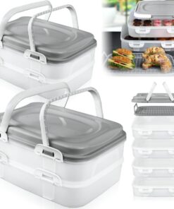Stimo XL Kuchentransportbox mit 2x Partycontainer und Hebeeinsatz