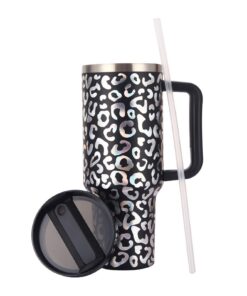 40oz Thermobecher mit Doppelwandiger Edelstahlosphäre, Strohhalm und Henkel für Kaffee bei Heiß und Kalt, ideal für Zuha