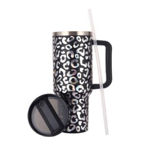 40oz Thermobecher mit Doppelwandiger Edelstahlosphäre, Strohhalm und Henkel für Kaffee bei Heiß und Kalt, ideal für Zuha