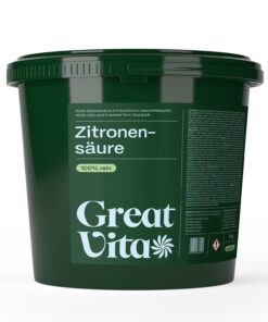GreatVita Zitronensäure Monohydrat Granulat 5kg | Lebensmittelqualität, reine Citronensäure E330 | gentechnikfrei | Idea