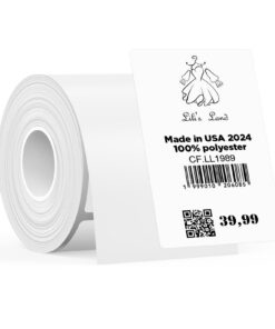 SUPVAN Wasserfeste Etiketten für T50M Drucker Schwarz auf Weiß (50 mm x 80 mm), 100 pro Rolle