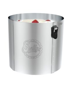 Sallys Tortenring 20 cm - Verschaltbar von 17-30 cm - Hitzebeständige Backform aus Rostfreiem Federbandstahl