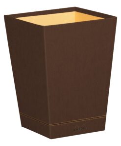 Rhodia - Papierkorb 27x27x32cm, aus Kunstleder, elegant und praktisch, 1 Stück, Bronze