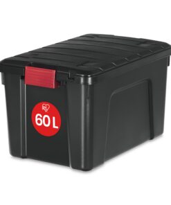 Iris Ohyama Schwarz Stapelbar BPA-frei Aufbewahrungsbox SIA-60