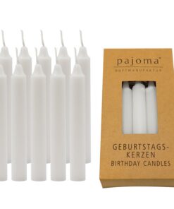pajoma® Geburtstagskerzen - Hochwertige 95 x 13 mm Spitzkerze | Ideal für Events | 10 Std. Brenndauer