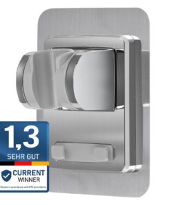 SIMGOTT Handbrause Halterung ohne Bohren, Duschhalterung kleben statt Bohren, für Super Power Shower Head, Neigung verst