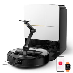 Roborock Saros Z70 Saugroboter mit Wischfunktion | OmniGrip Arm, 2|000 Pa Saugkraft, Flexible Riemench cleanse & dry
