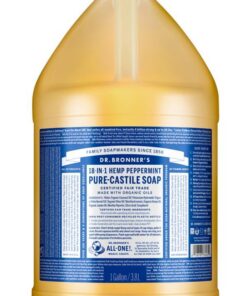 Dr. Bronner's 18-in-1 Pfefferminz Naturseife | Bio Flüssigseife mit Kokos-, Oliven- & Jojobaöl | 3800 ml